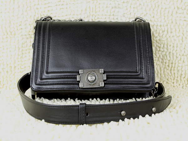 7A Chanel A66714 Le Boy Flap Shoulder Bag In Glazed Calfskin Black Online